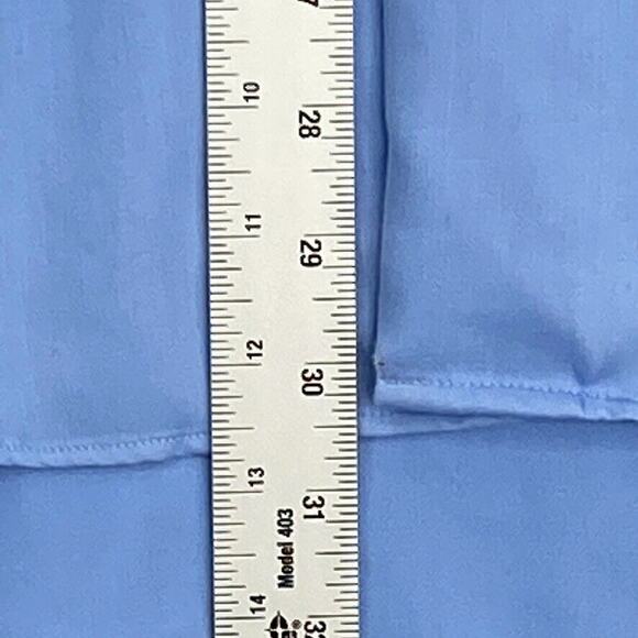 Geoffrey Beene Shirt Mens Medium 15.5 Blue Button Up Long Sleeve Wrinkle Free - Picture 7 of 12